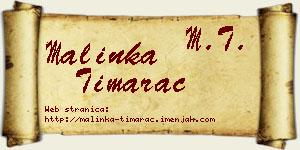Malinka Timarac vizit kartica